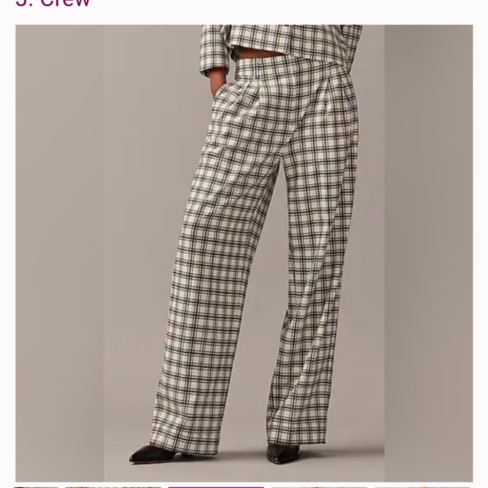 NWOT J Crew Collection Wide Leg Essential Pant in Wool Blend